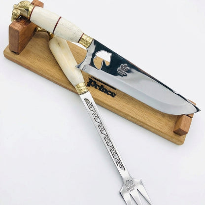 Kit Churrasco Personalizado Picanheira 10" + Garfo + Abridor