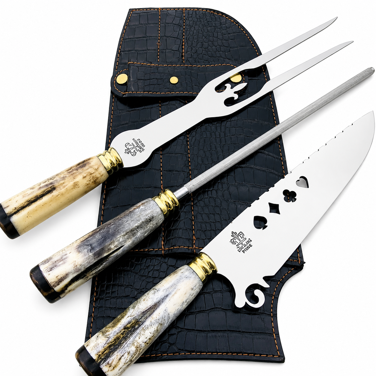 Kit Churrasco Premium | Picanheira 10" + Chaira + Garfo