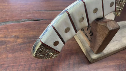 Faca estilo Pistola 10 polegadas - Chifre de cervo natural