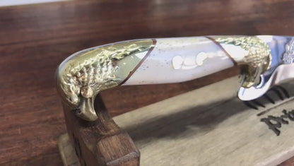 Faca picanheira tradicional 10" para churrasco - Cabo em osso de boi